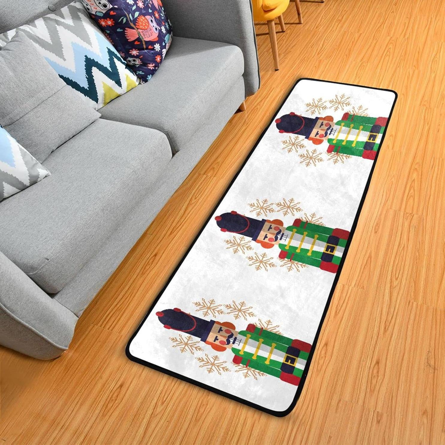 Bestwell 2'x6' Winter Nutcracker Soliders Runner Rug with Rubber