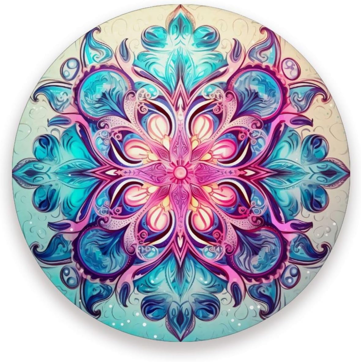 Bestwell Beautiful Mandala Flower Coasters Absorbent Moisture NonSlip