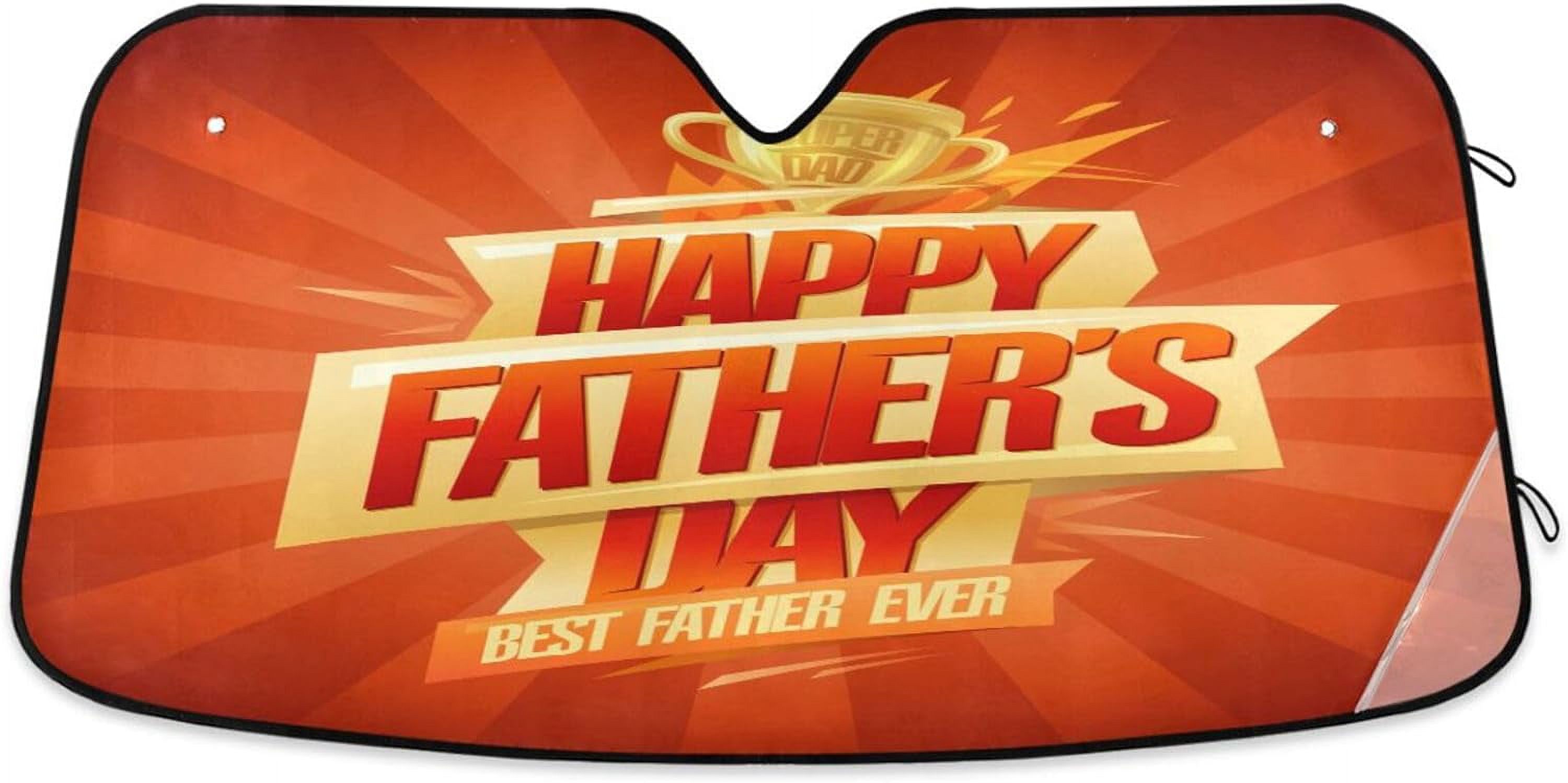 Bestwell Car Windshield Sun Shade Father's Day Folding Car Sunshade for