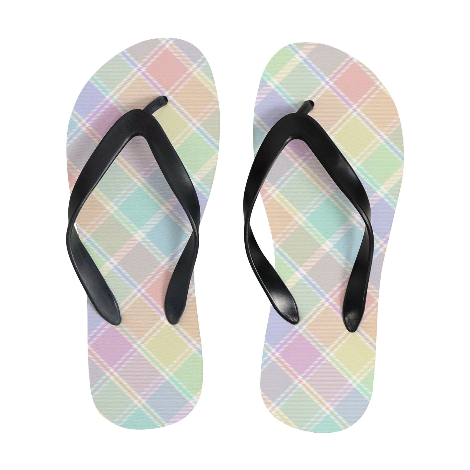 Bestwell Flip Flop Rainbow Pastel Summer Casual Sandals Beach Rubber ...