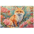 Bestwell Fox in Flower Jigsaw Puzzle, 500 Pieces Paper Wood Composite