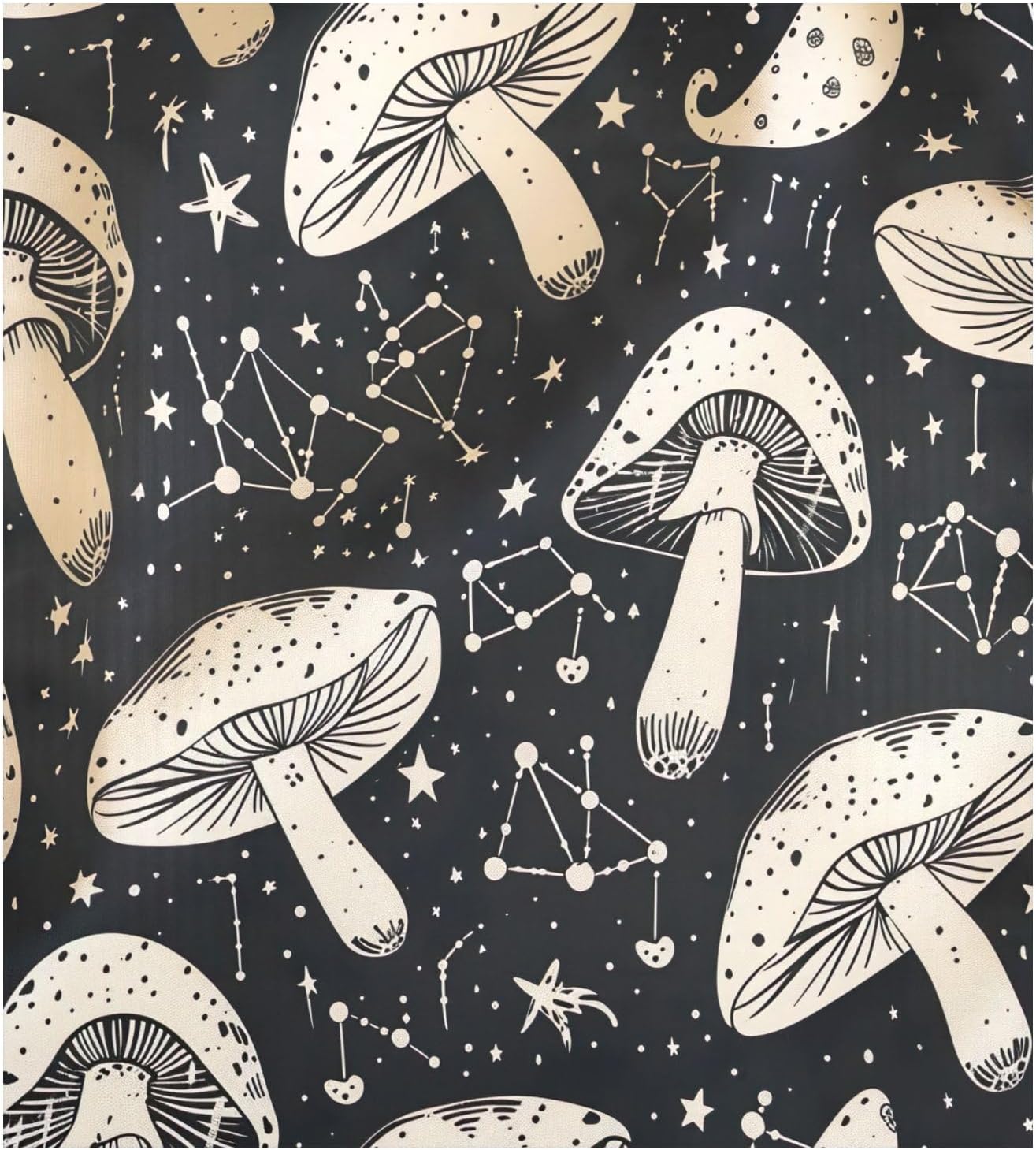 Bestwell Graffiti Mushroom Pattern Dishwasher Lid Stickers