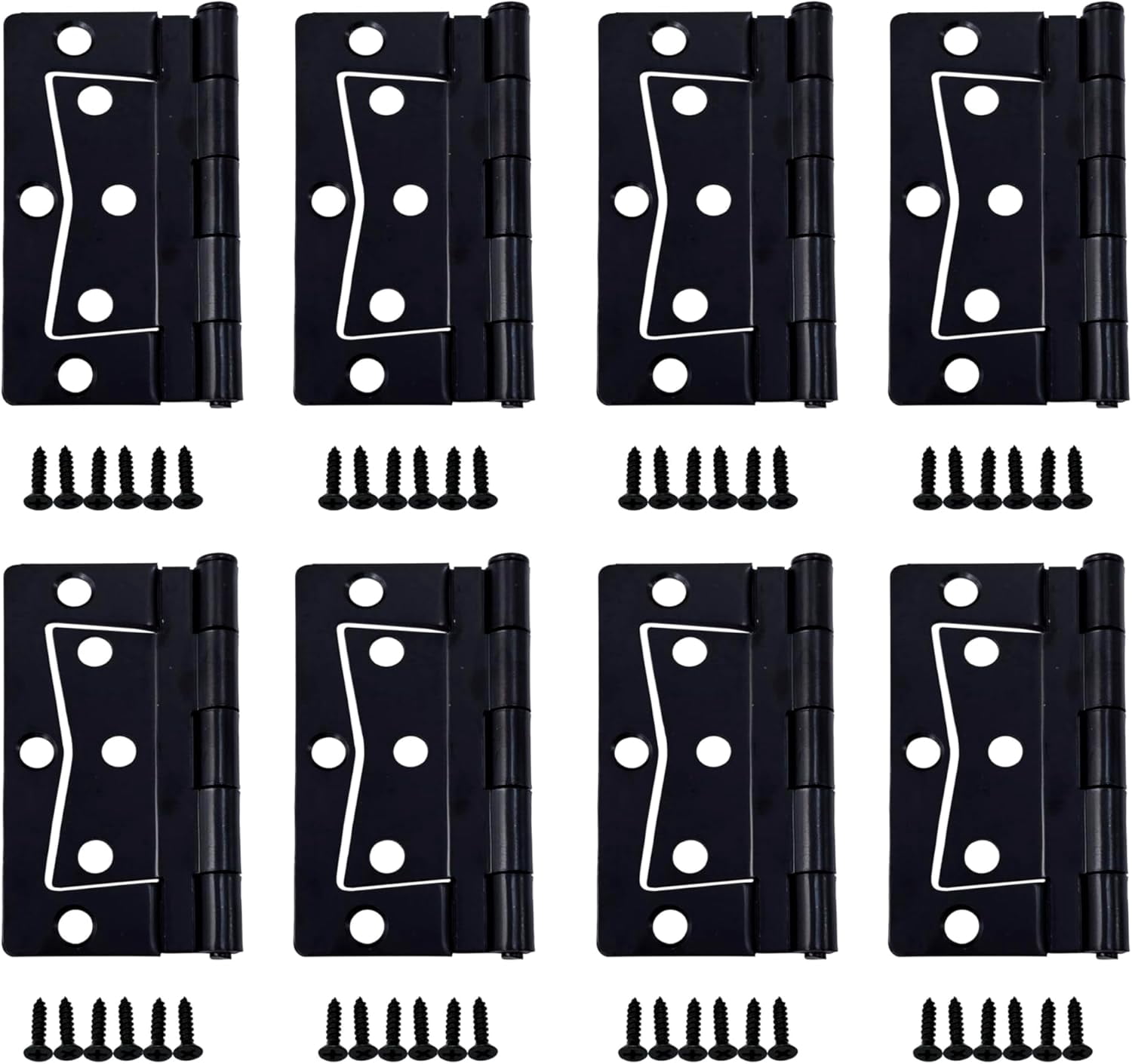 Heavy-Duty Non-Mortise Butterfly Hinge For Mobile Home/RV – 3.5”, Satin Nickel, Removable Pin, 2-Pack, Steel Construction