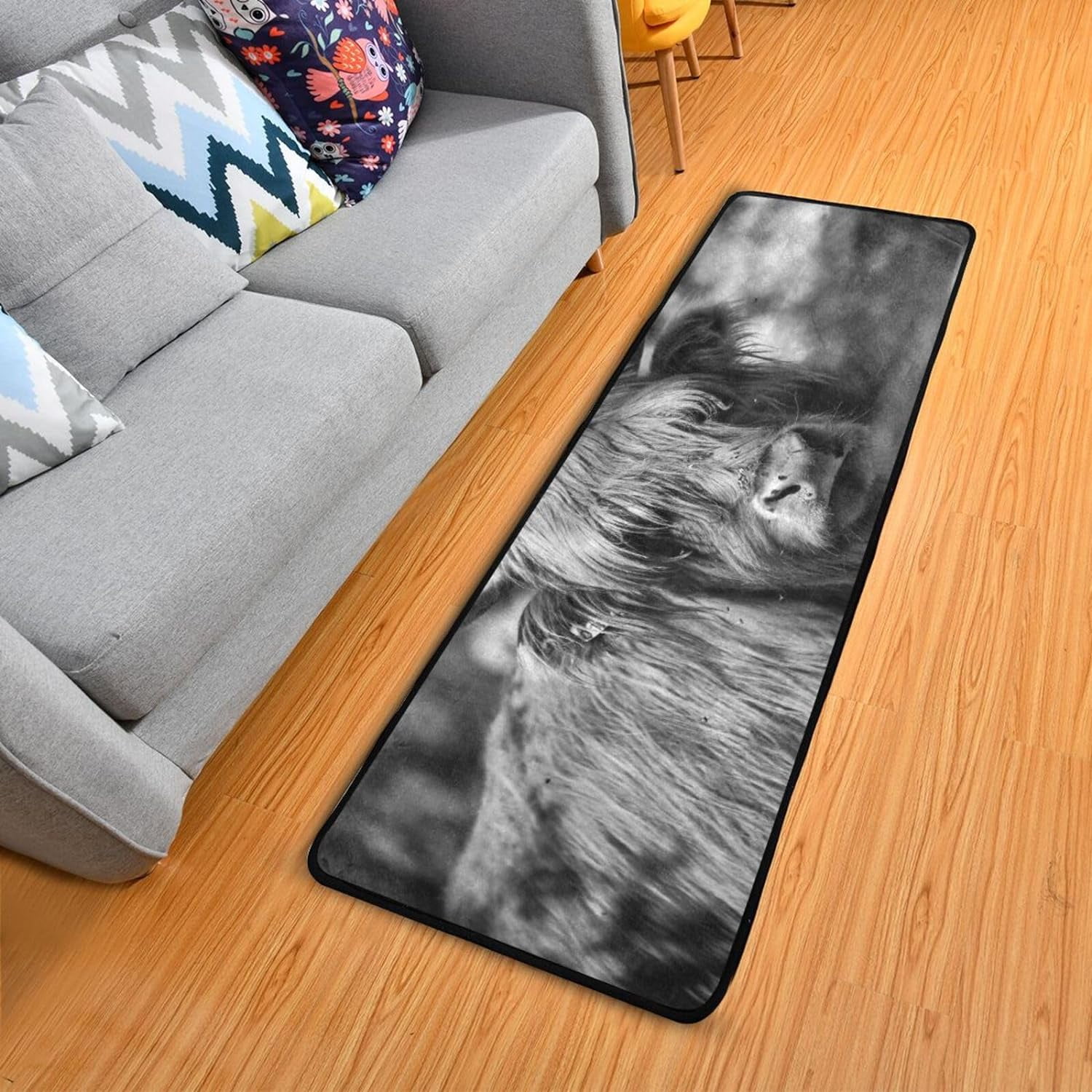 Bestwell Highland Cow Runner Rug 2' x 6' Non Slip with Rubber Backing ...