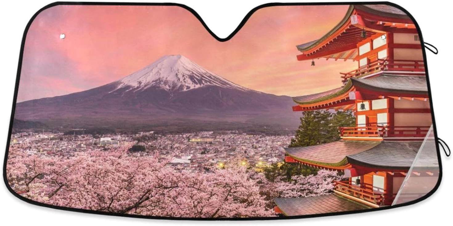 Between the Mountains Blue Car Sun Shade 55