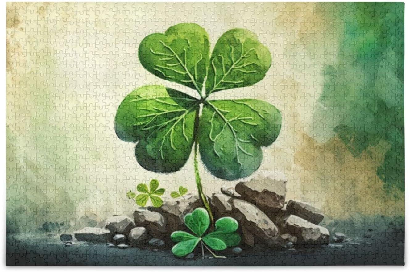 Bestwell Jigsaw Puzzle (Lucky Four Leaf), Paper Wood Composite Material