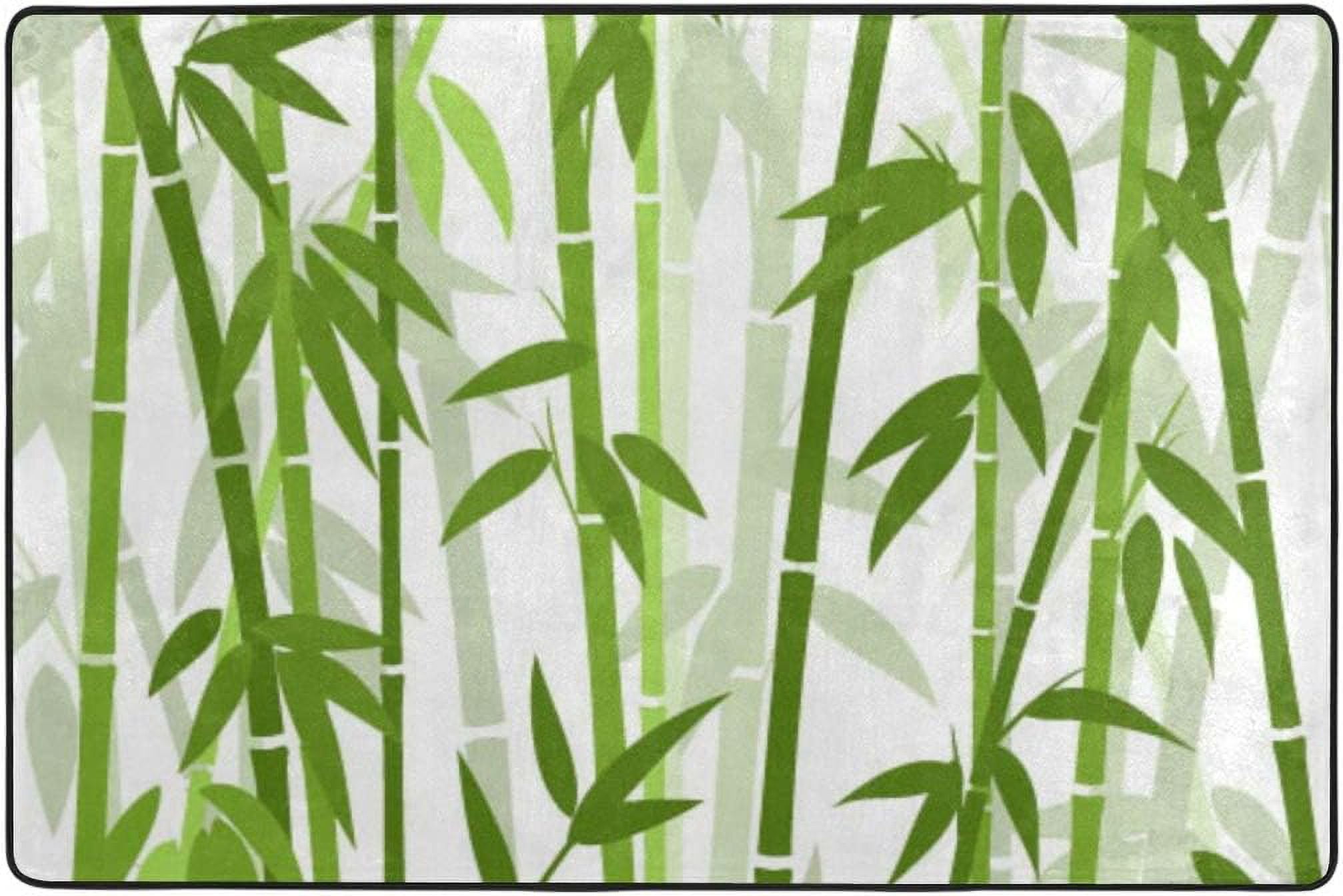 Bestwell Lightweight Soft Area Rugs Bamboo Oriental Style Floor Mat for ...