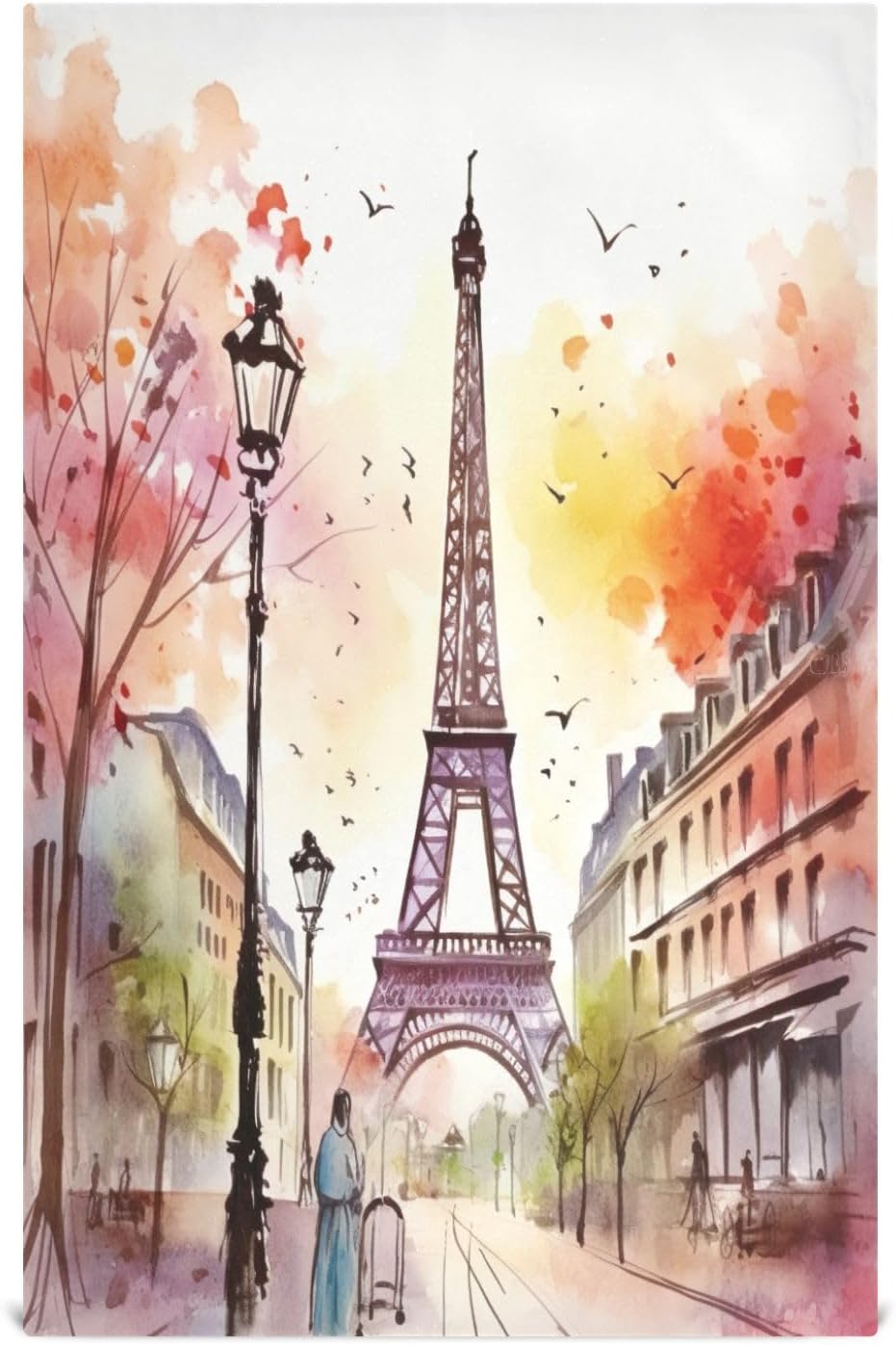 Bestwell Paris Eiffel Tower Kitchen Towel Set Ultra Absorbency Fast