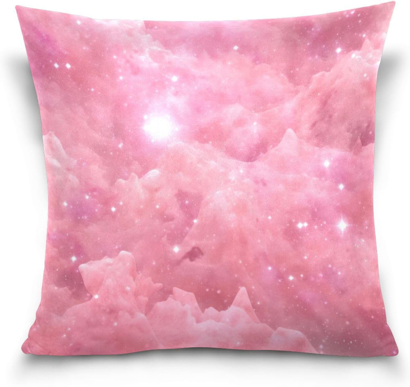 Bestwell Pink Clouds Pillow Covers Soft Crystal Velvet Decorative