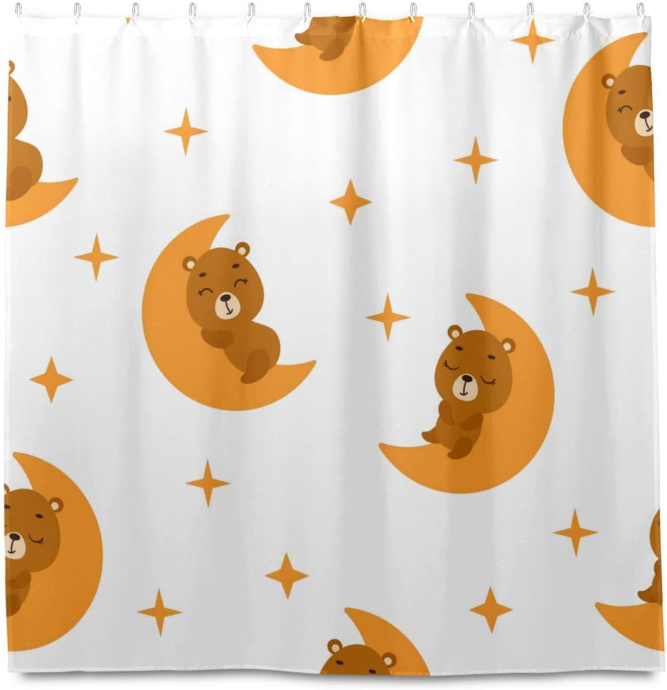 Bestwell Sleeping Raccoons Shower Curtain Bathroom Decorative Shower