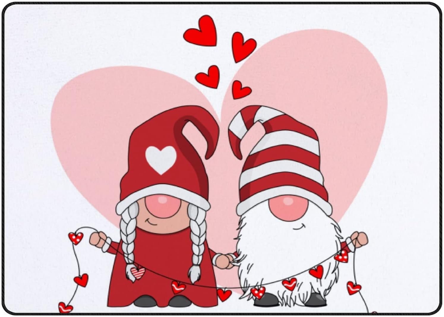 Bestwell Soft Rug Large Area Rugs, Gnomes Couple Garland Comfortable