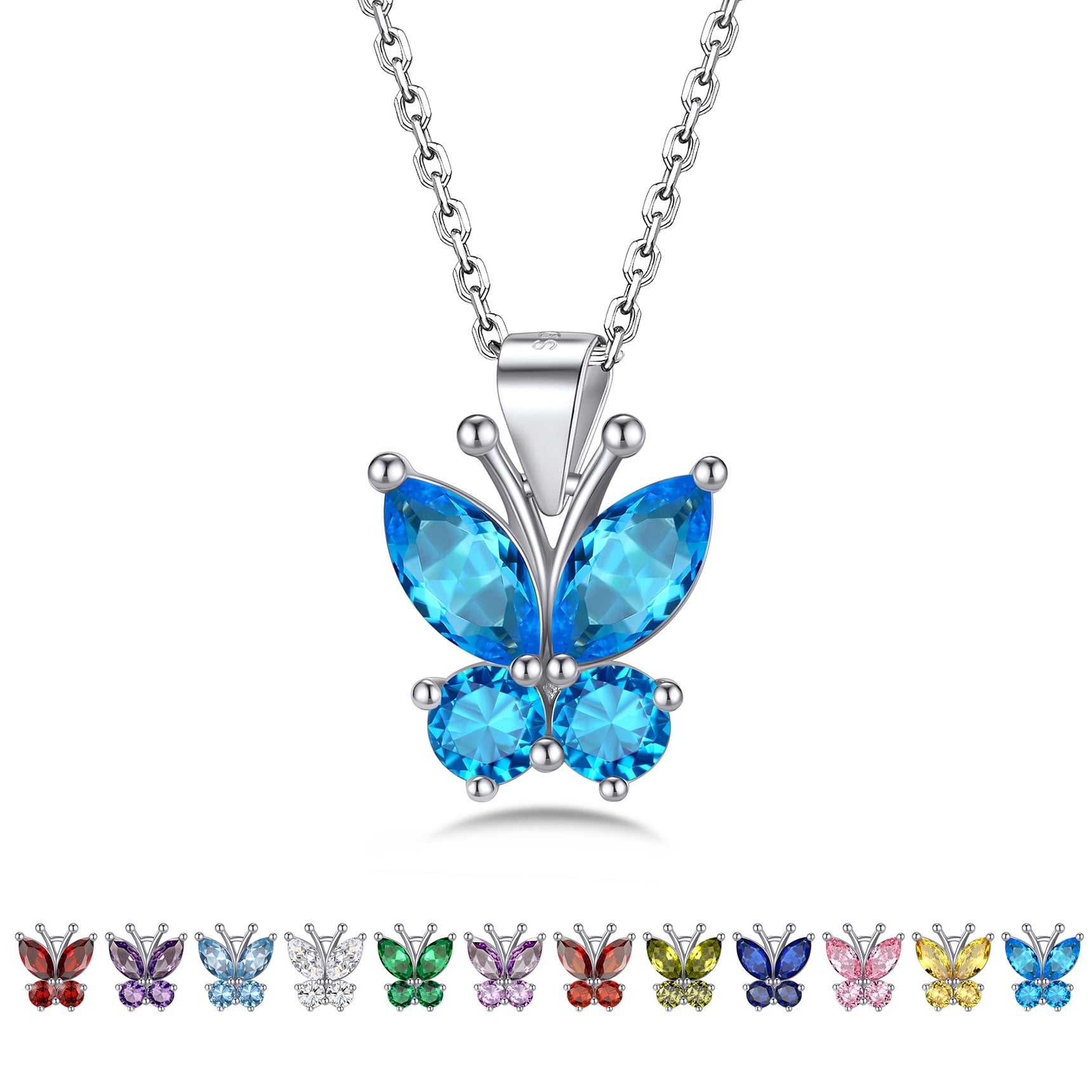 Sterling Silver Larimar Butterfly Pendant – Island by Koa Nani