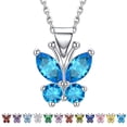 thumbnail image 1 of Bestyle Cute Butterfly Birthstone Necklace for Women, December Pendant Necklace Choker Jewelry Gifts for Mother's Day Birthday Graduation, 1 of 7