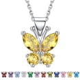 thumbnail image 1 of Bestyle Cute Butterfly Birthstone Necklace for Women, November Pendant Necklace Choker Jewelry Gifts for Mother's Day Birthday Graduation, 1 of 7