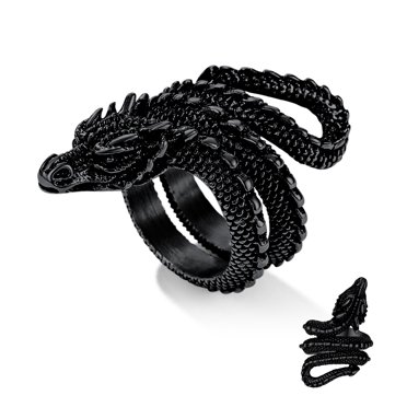 Men's Stainless Steel Animal Rings – Dragon, Tiger, Wolf, Boar – Punk Biker Style