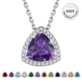 thumbnail image 1 of Bestyle February Birthstone Necklace for Women Amethyst Pendant Necklace Solid 925 Sterling Silver Gifts for Valentines Mothers Day Birthday, 1 of 9