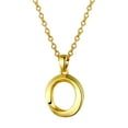 thumbnail image 1 of Bestyle Gold Plated Initial Necklace Stylish 3D Twist Letter O Pendant Necklace Script Name Monogram Jewelry Gift for Women, 1 of 9