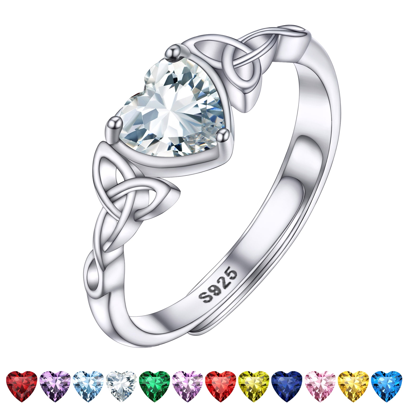 Bestyle Infinity Love Celtic Knot Rings Women Sterling Silver