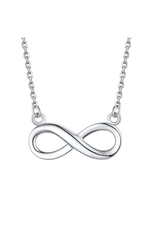 Infinity Pendant Necklace Sterling Silver Chain Necklace for Women Eternity Love Infinity Jewelry for Mom Wife Daughter