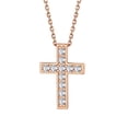 thumbnail image 1 of Bestyle Rose Gold Plated Cross Necklace for Women, Shiny CZ Jesus Christ Cross Choker Necklace Jewelry Gift for Valentine's Day Birthday Christmas, 1 of 9