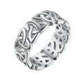 thumbnail image 1 of Bestyle Stainless Steel Wedding Ring for Women Men, Celtic Knot Eternity Finger Band Ring for Friendship Engagement Promise (Silver, Size 13), 1 of 9