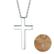 BESTYLE Sterling Silver Cross Necklace for Women, Small Cross Pendant Necklace Choker Birthday Christmas Prayer Gifts for Daughter Niece