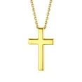 thumbnail image 1 of Bestyle Sterling Silver Cross Necklace for Women, Gold Plated Small Cross Pendant Necklace Choker Birthday Christmas Prayer Gifts for Daughter Mom, 1 of 9