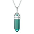 thumbnail image 1 of Bestyle Synthetic Emerald Gemstone May Birthstone Necklace Crystals Pendant Necklace for Daughter Mom Wife Friends, 1 of 9