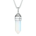 thumbnail image 1 of Bestyle Synthetic Moonstone Necklace June Hexagonal Birthstone Pendant Statement Healing Crystal Jewelry for Women, 1 of 9