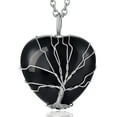 thumbnail image 1 of Bestyle Tree of Life Pendant Necklace for Women, Heart Healing Crystal Necklace Black Onyx Gemstone Birthday Christmas Gifts, 1 of 8