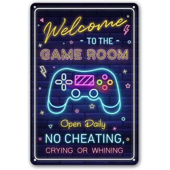 Bestylez Welcome To The Game Room Sign For Gaming Room Wall Decor For Boys 12 X 8 Inch