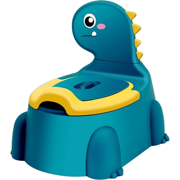 Bestyol Kids Potties Training Chair, Cartoon Dinosaur Toilet Training Seat with Lid, Unisex Comfortable Toddler Urinal Pot, Portable Potty Chair for 1-6 Year Old Childrens (Blue)