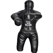 Bestzo 70 Inch MMA Grappling Dummy, Brazilian Jiu-Jitsu BJJ Wrestling Dummy, Throwing & Punching Dummy for Judo, Karate, Boxing & Martial Arts Training - Black, Unfilled