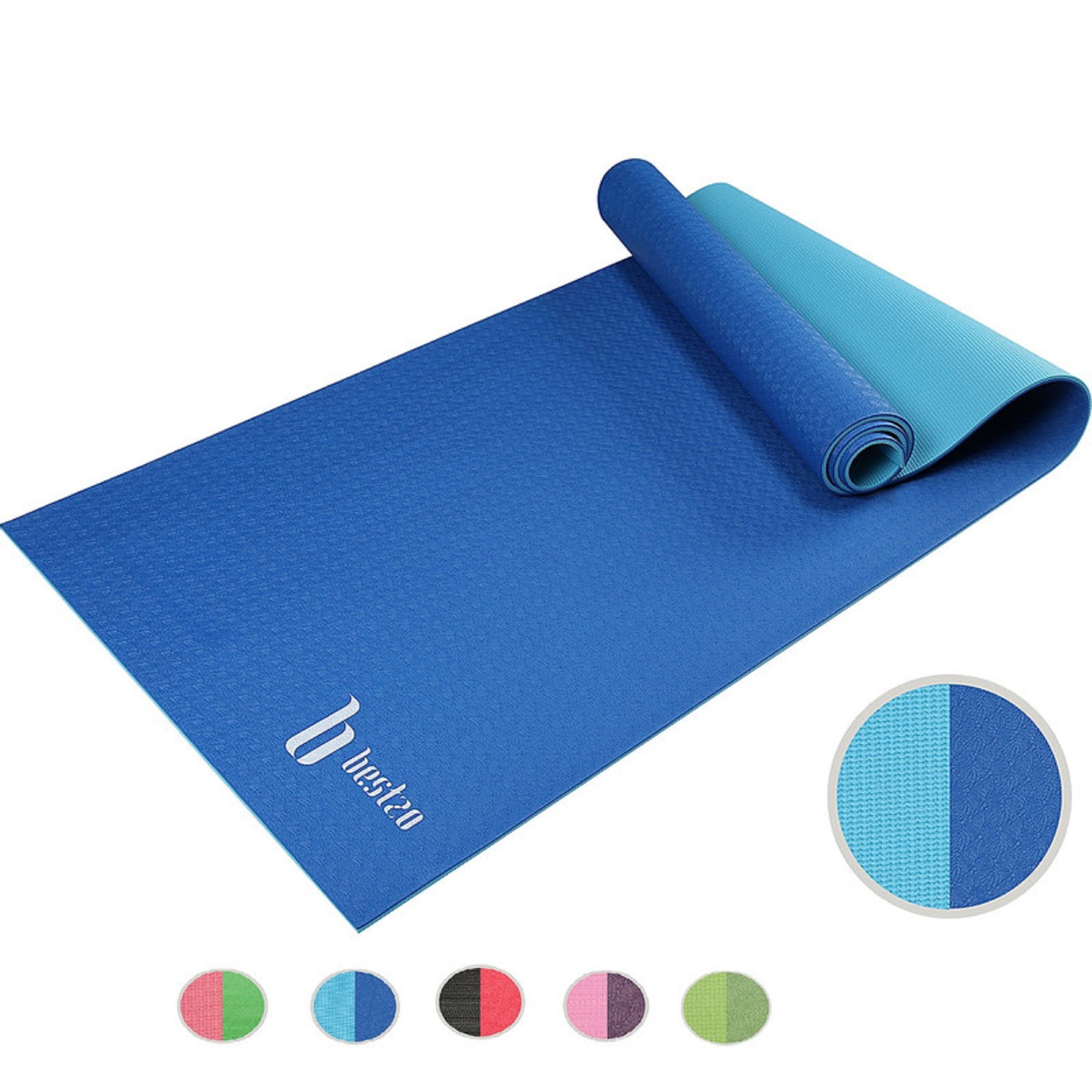 Bestzo HPE Yoga Mats-72"x 24", 1/4" Thick  Workout Mat for Yoga Fitness HPE Exercise Pilates Mat with Carrying Strap