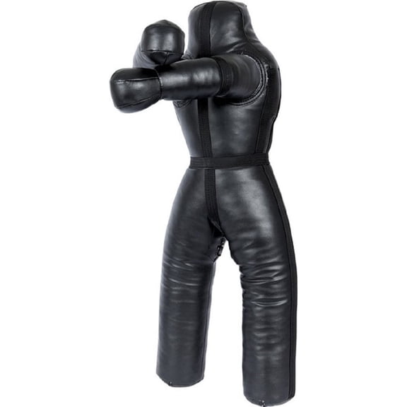 Bestzo MMA Grappling Dummy 48 Inch Unfilled – Synthetic Leather Wrestling & BJJ Training Dummy with Arms & Legs, Judo Throwing, Takedown & Ground Training