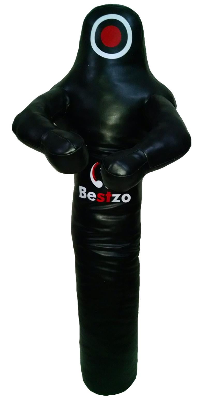 Bestzo MMA Martial Arts Brazilian Grappling Dummy Wrestling Punching Bag Black Canvas- 48 inches