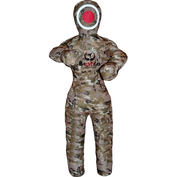 Bestzo MMA Martial Arts Brazilian Grappling Dummy Wrestling Punching Bag, Canvas Camouflage, Unfilled, 59 Inches