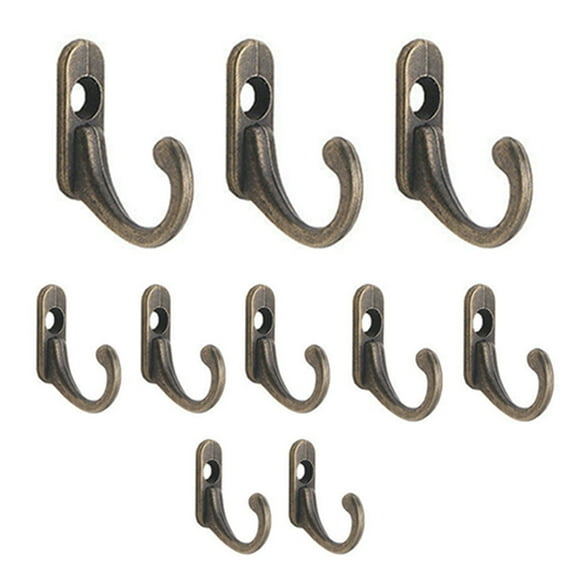 Besufy 10Pcs Antique Strong Heavy Duty Wall Hanging Hooks Clothes Coat Hangers Home Decor