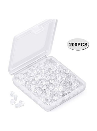 100, 500 or 1,000 Pieces: Clear Soft Rubber Earring Stopper Backs