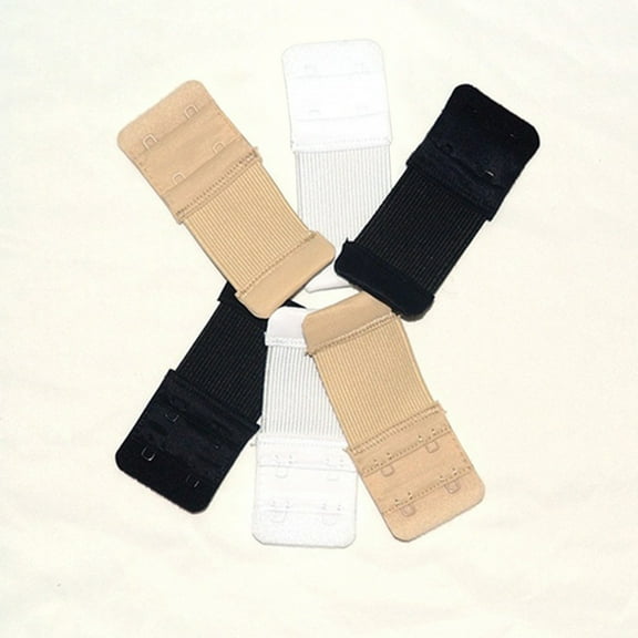 Besufy 5 Pcs Lady Bra Extender ,Bra Extender Soft Material Good Replacement,Lady Bra Extender with 2 Hook Soft Bra Strap Underwear Back Band Extension