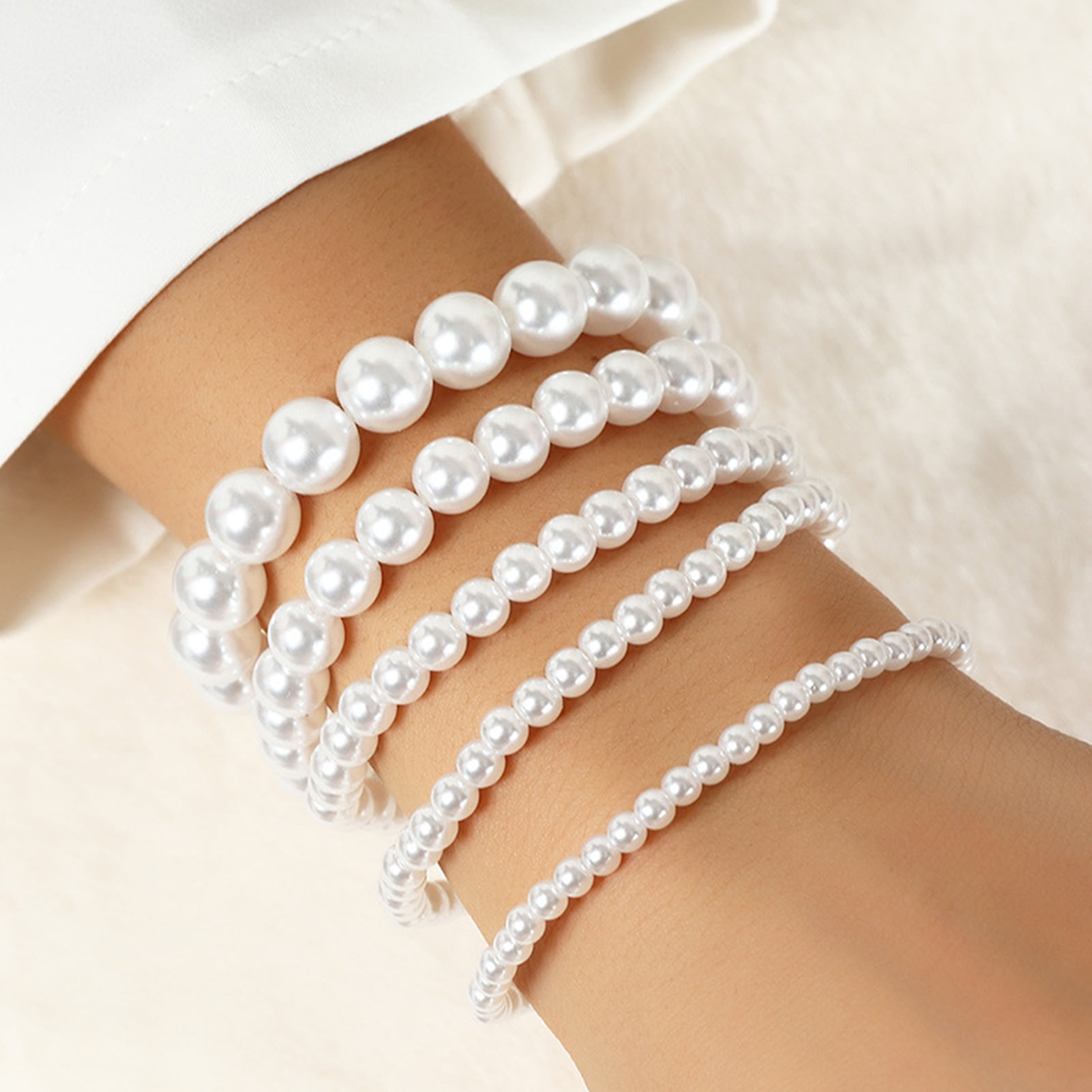 Faux pearl bracelet outlet