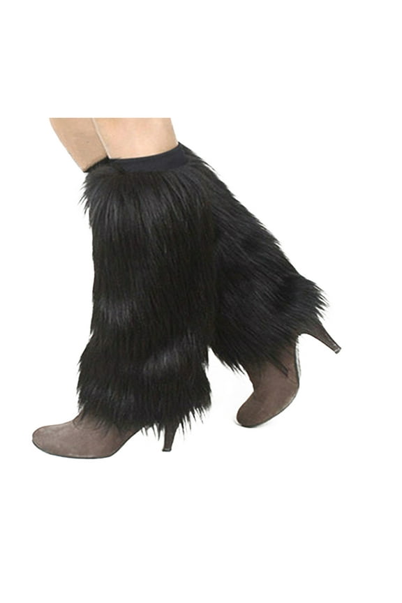Adult Women Leg Warmer Winter Boot Covers&nbsp;Furry Solid Faux Fur Socks