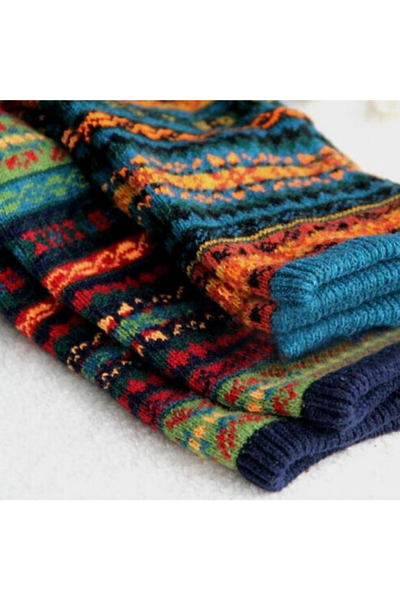 Adult Women Long Leg Warmers Winter Boot Knee High Knit Crochet Socks