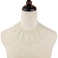 thumbnail image 1 of Besufy Elegant Women's Hollowed Imitation Pearl Choker Bib Collar Statement Necklace,White, 1 of 8