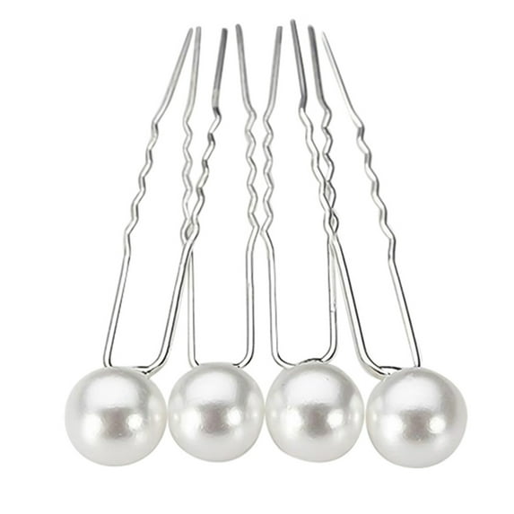 Besufy Hairpin 20Pcs Charm Wedding Bridal Party Hair Pins Clip Barrette White Faux Pearl Hairpins