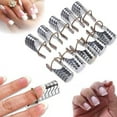 thumbnail image 1 of Besufy Nail Form 5Pack Women Reusable Aluminum UV Gel Acrylic Tips Nail Art Extension Guide Forms, 1 of 7
