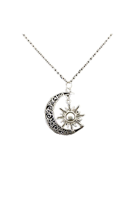 Necklace Moon Sun Shape Vintage Style Alloy Unisex Chain Necklace