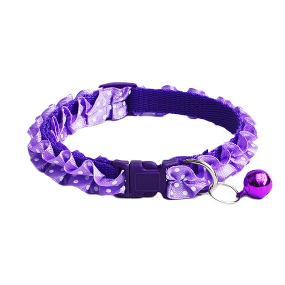 Besufy Sweet Flower Design Dog Collars Puppy Necklace with Bell Charm for Small Dogs,Dog Collar