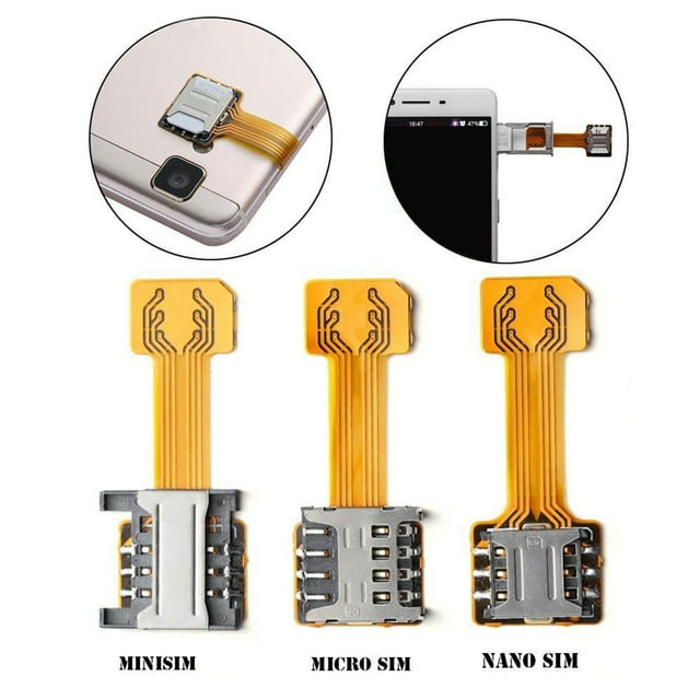 Besufy TF Hybrid Sim Slot Dual SIM Card Adapter Extender for Android Phone Micro Sim