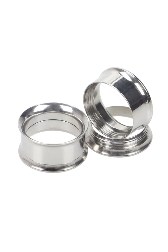 Unisex 1Pc Ear Expander Solid Color Skin-friendly Stainless Steel Double Flared Ear Gauges